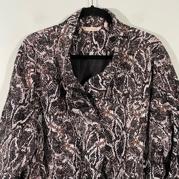 Soft Surroundings Women's Snakeskin Full Zip Viper Utility Jacket Size 1X - Picture 2 of 10